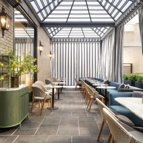 The interior of Rose Lane at Park Lane New York.